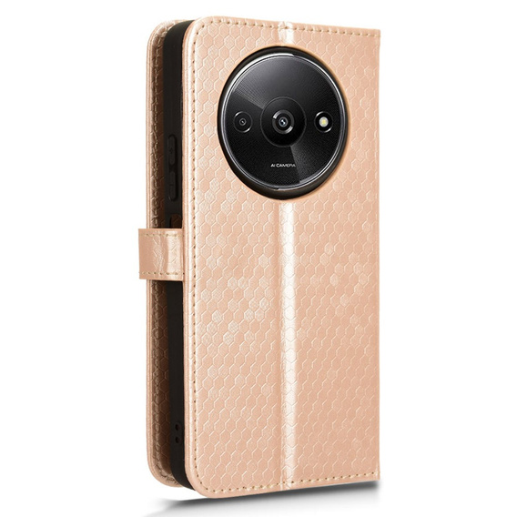 Etui z klapką do Xiaomi Redmi A3, Wallet Rhombus, różowe