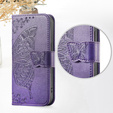 Etui z klapką do Xiaomi Redmi 15C 4G/LTE, Butterfly, fioletowe