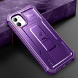 Etui pancerne do iPhone 12/12 Pro, Dexnor Full Body, fioletowe