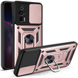 Etui pancerne do Xiaomi Poco F5 Pro, CamShield Slide, różowe rose gold