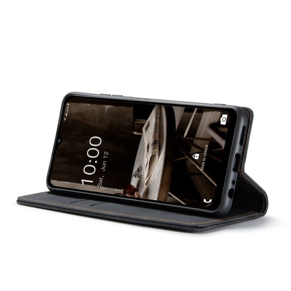 Etui CASEME do Samsung Galaxy A04S / A13 5G, Leather Wallet Case, czarne