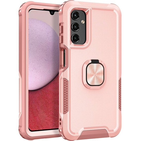 Etui do Samsung Galaxy A14 4G/5G, pancerne z ringiem, różowe rose gold