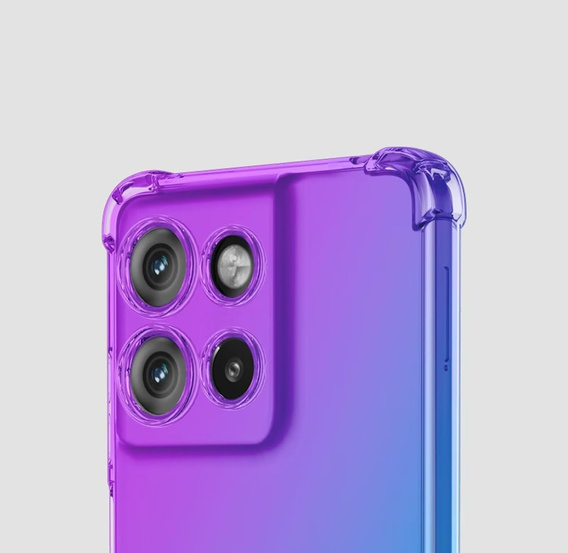 Etui Gradient Dropproof do Motorola Moto G15 / Motorola Moto G15 Power, Fioletowe / niebieskie