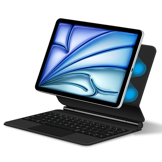 Etui z klawiaturą do iPad Air 11" 2025/2024 (7/6 gen.), Magnetic Keyboard Touchpad, czarne