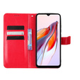 Etui z klapką do Xiaomi Redmi 12C, Crazy Horse Wallet, czerwone