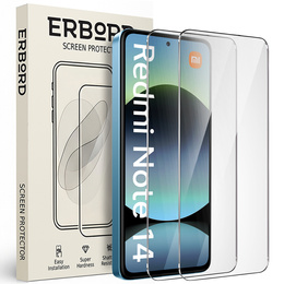2x Szkło Hartowane ERBORD 9H Hard Glass do Xiaomi Redmi Note 14 5G / Poco M7 Pro 5G – codzienna ochrona w eleganckim wydaniu