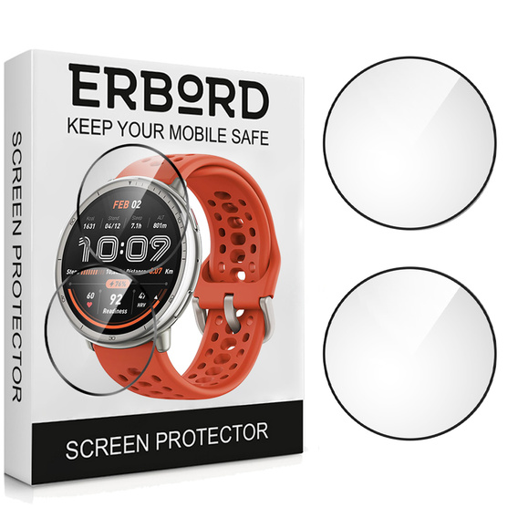 2x Szkło Hybrydowe ERBORD do Huawei Watch 5 42mm