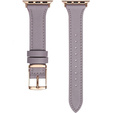 Pasek Skórzany do Apple Watch 1/2/3/4/5/6/7/8/9/10/11/SE 38/40/41/42mm, Fioletowy
