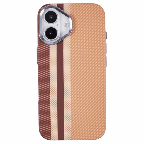 Etui do iPhone 16, Carbon Fiber MagSafe, żółte