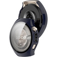 2w1 Etui z twardą ramką i szkłem hartowanym do Huawei Watch 5 46mm- ciemnoniebieskie