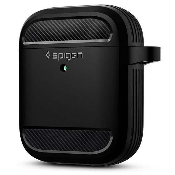 Etui na słuchawki Airpods 1/2, SPIGEN, Rugged Armor, Matte Black