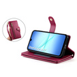 Etui z klapką do Samsung Galaxy A17 5G, Wallet Zipper Pocket, portfelowe, czerwone