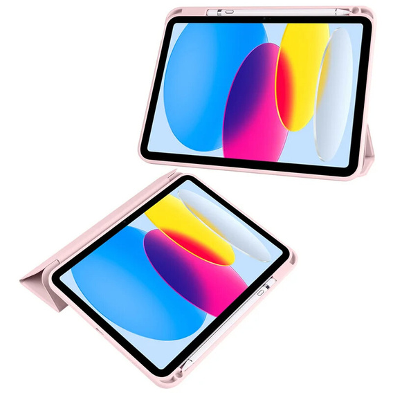 Etui do iPad 11" 2025 A16 (11 gen.) / iPad 10.9" 2022 (10 gen.), Smartcase Hybrid, z miejscem na rysik, jasnoróżowe
