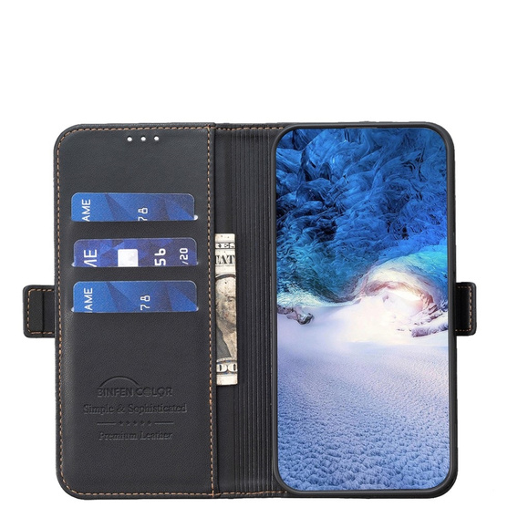 Etui z klapką do Xiaomi Redmi Note 13 5G,BINFEN Wallet, czarne