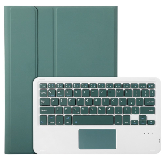 Etui z klawiaturą do iPad 11" 2025 A16 (11 gen.) / iPad 10.9" 2022 (10 gen.), TouchPad Pen Slot, ciemnozielone