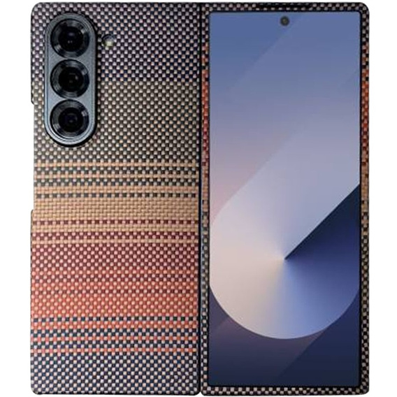 Etui do Samsung Galaxy Z Fold6 5G– magnetyczne Aramid Fiber, pomarańczowe
