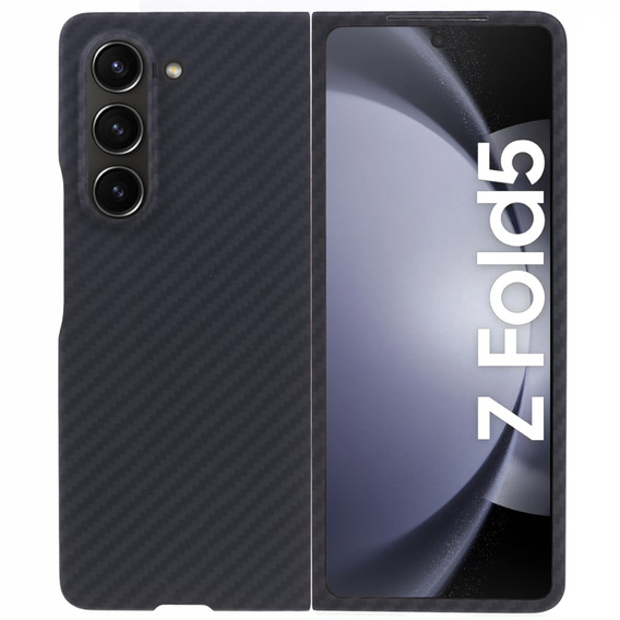 Etui do Samsung Galaxy Z Fold5 5G, karbonowe Carbon Fiber, czarne