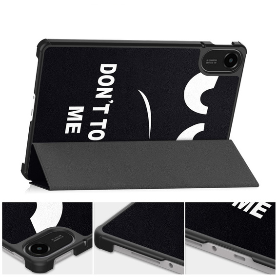 Etui z klapką z napisem Don't Touch Me do Xiaomi Redmi Pad 2