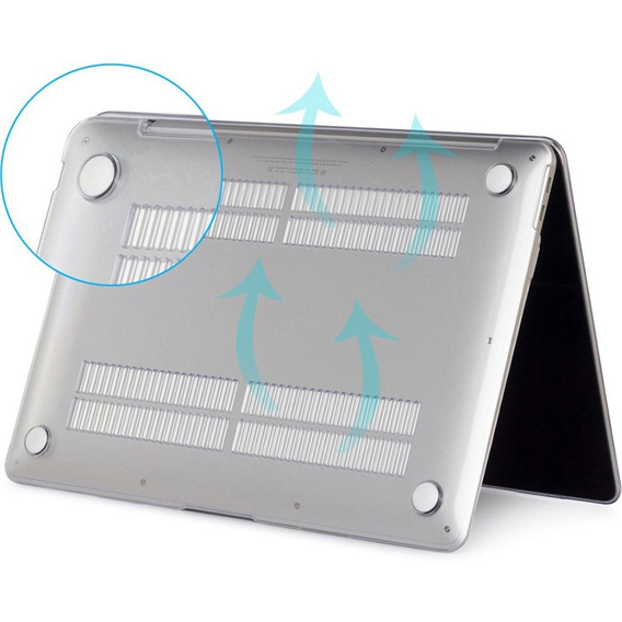 Etui ENKAY HardShell do MacBook Air 13 A2337 M1 A2179 A1932, Złote kwiaty