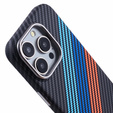 Etui do iPhone 13 Pro, Carbon Fiber MagSafe, granatowe