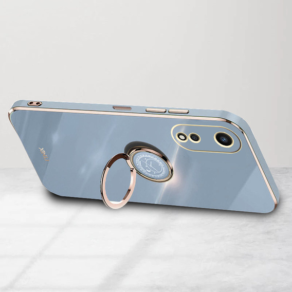 Etui do Oppo A78 5G, Electro Ring, niebieskie