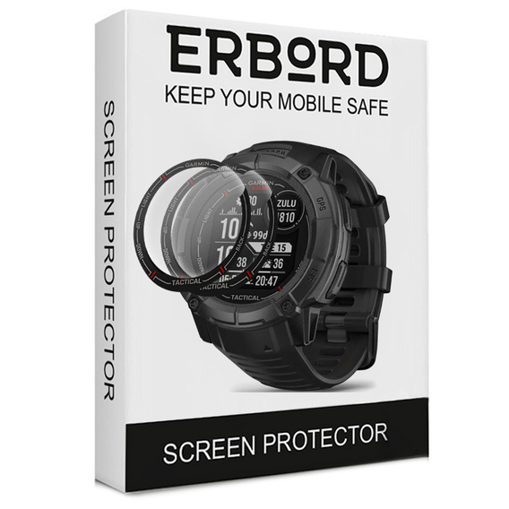 2x Szkło Hybrydowe ERBORD do Garmin Instinct 2X