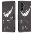Etui z klapką do Samsung Galaxy A05s, Wallet, Don't Touch My Phone czarne