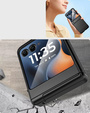 Etui do Motorola Razr 60 Ultra, PC Kickstand Case, ze szkłem, czarne