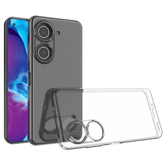 Etui cienkie do Asus Zenfone 9 5G / 10 5G, Slim, przezroczyste