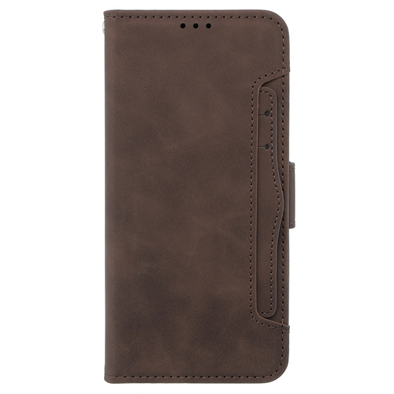 Etui z klapką do Oppo A38 4G / Oppo A18 4G, Card Slot, brązowe
