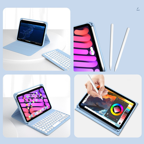 Etui z klawiaturą do iPad mini 8.3" 2021 (6 gen.) / iPad mini 8.3" 2024 (7 gen.), Magnetic Keyboard, czarne