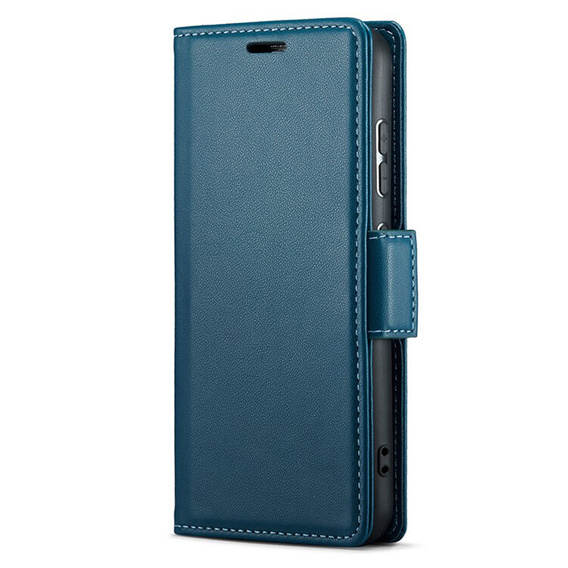 Etui do Oppo A18 4G / A38 4G, ERBORD Glossy Litchi, portfel z klapką, niebieskie