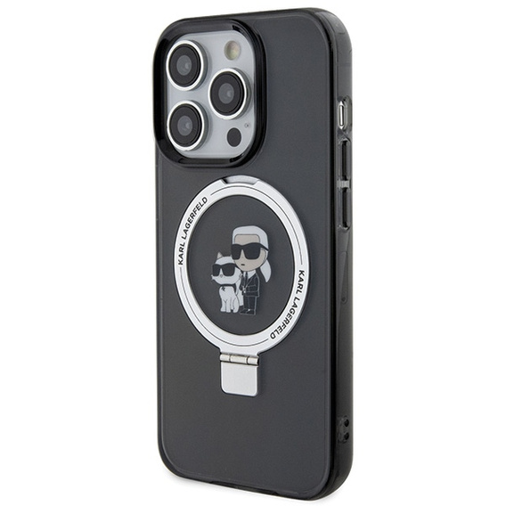Etui Karl Lagerfeld Ring Stand Karl & Choupette MagSafe do iPhone 15 Pro