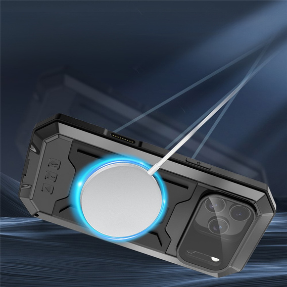 Etui pancerne  R-JUST z osłoną ekranu i podstawką do iPhone 17 Pro Max