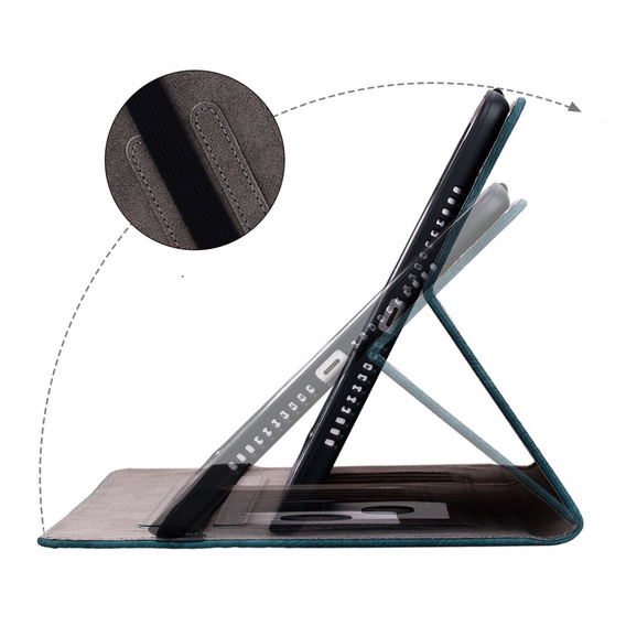 Etui do Lenovo Tab P12, Rose and Butterflies, niebieskie