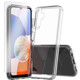 Zestaw Etui do Samsung Galaxy A14 5G, Fusion Hybrid Case, Przezroczyste + Szkło 9H