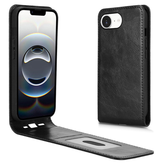 Etui z klapką do iPhone 16E, Flip, czarne