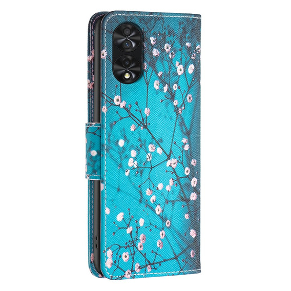 Etui z klapką do TCL 40 NxtPaper, Wallet, Sakura niebieskie