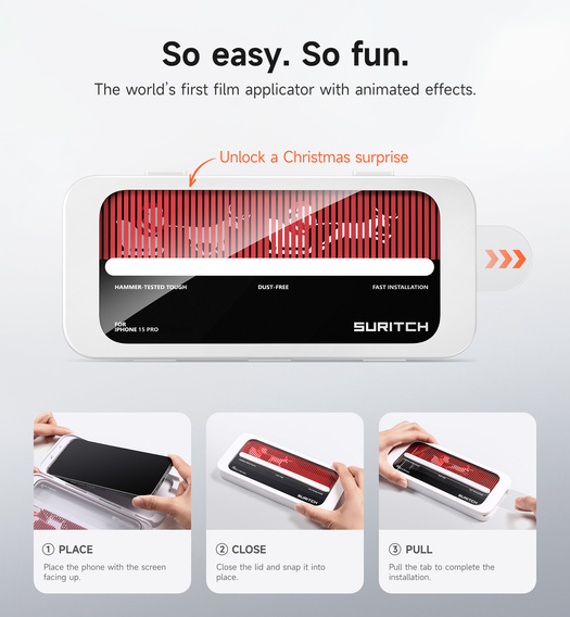 2x Szkło hartowane SURITCH do iPhone 15 Pro