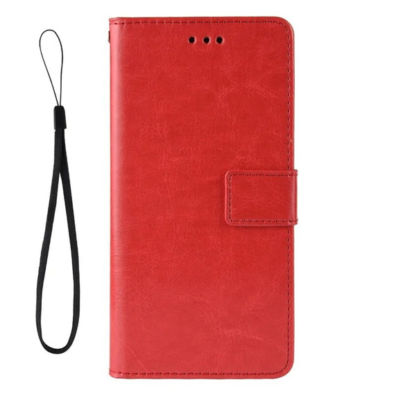 Etui z klapką do Oppo A60, Crazy Horse Wallet, czerwone