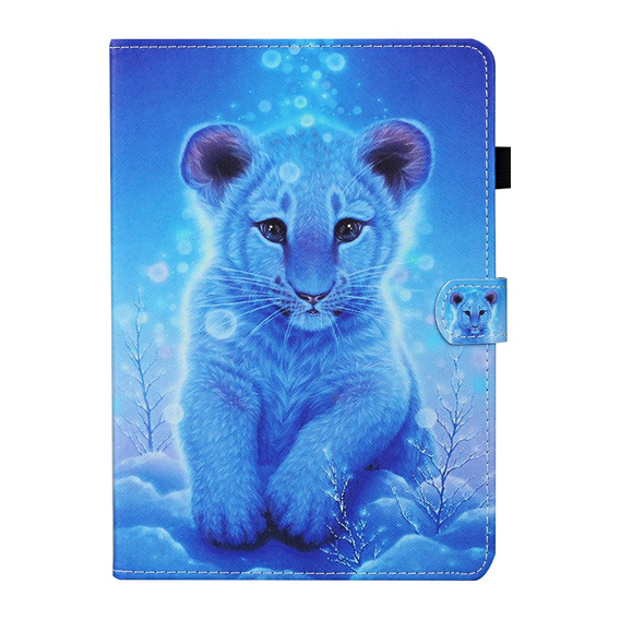 Etui do Lenovo Tab M10 Plus TB-X606F, z klapką, tiger