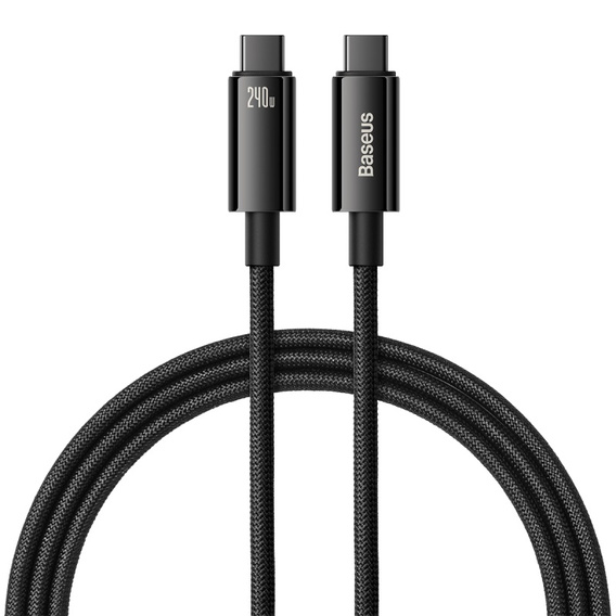 Baseus Tungsten PD kabel USB-C USB-C 1 m 240 W - Czarny