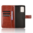 Etui z klapką do Motorola Edge 50 Fusion 5G, Crazy Horse Wallet, brązowe