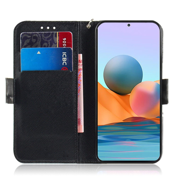 Etui z klapką do Xiaomi Redmi Note 10 Pro, Wallet, Mandala Flower