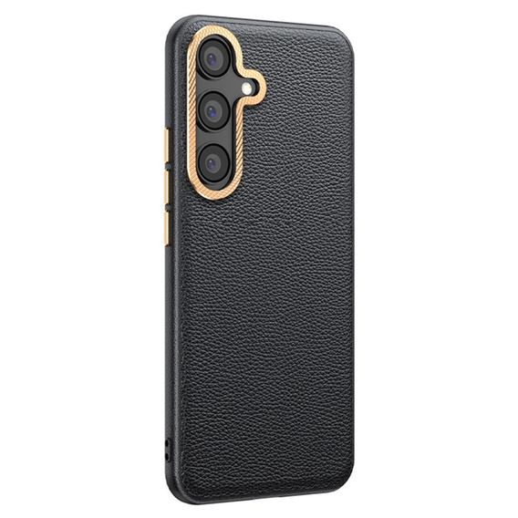 Etui skórzane do Samsung Galaxy S25, leather hybrid, czarne