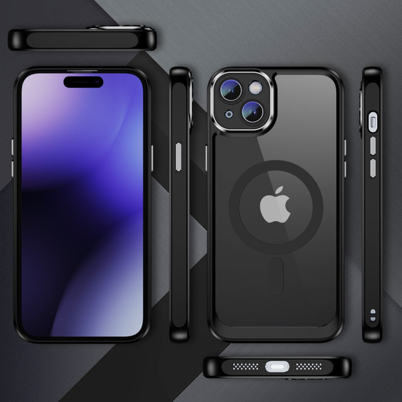 Etui do iPhone 15 Plus, ERBORD Impact Guard, do MagSafe, czarne