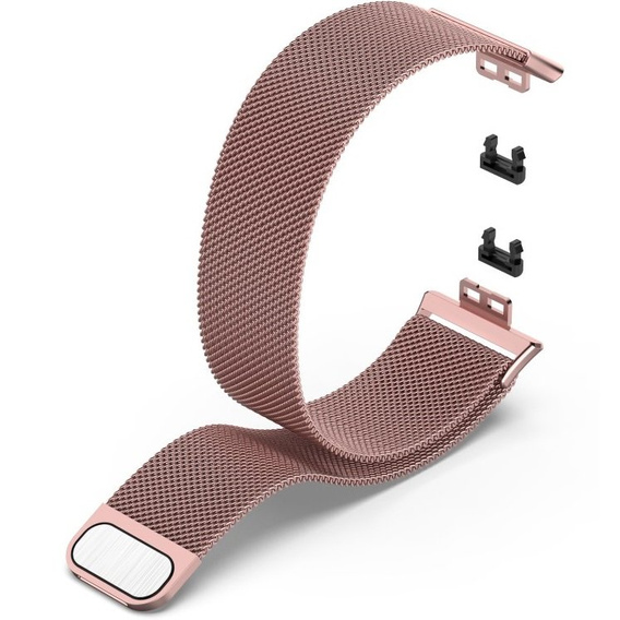 Pasek Bransoleta Milanese do Huawei Watch Fit, Różowy