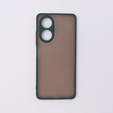 Etui silikonowe do Oppo A78 5G, z ochroną aparatu, przezroczyste / zielone