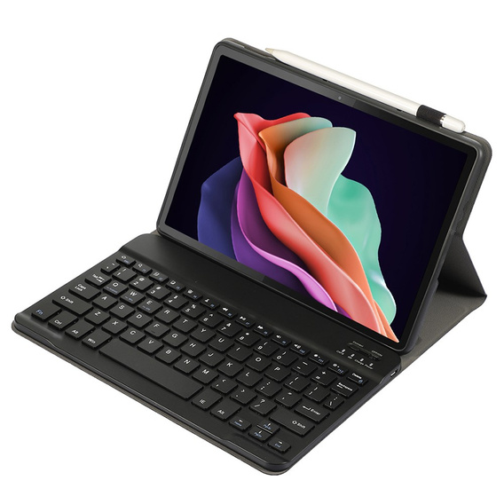 Etui z klawiaturą bluetooth do Lenovo Tab M9, Czarne