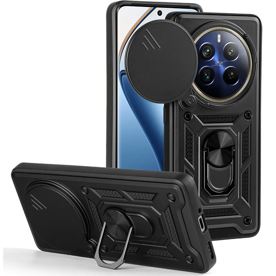Etui pancerne do Realme 12 Pro 5G / 12 Pro+ 5G, CamShield Slide, czarne